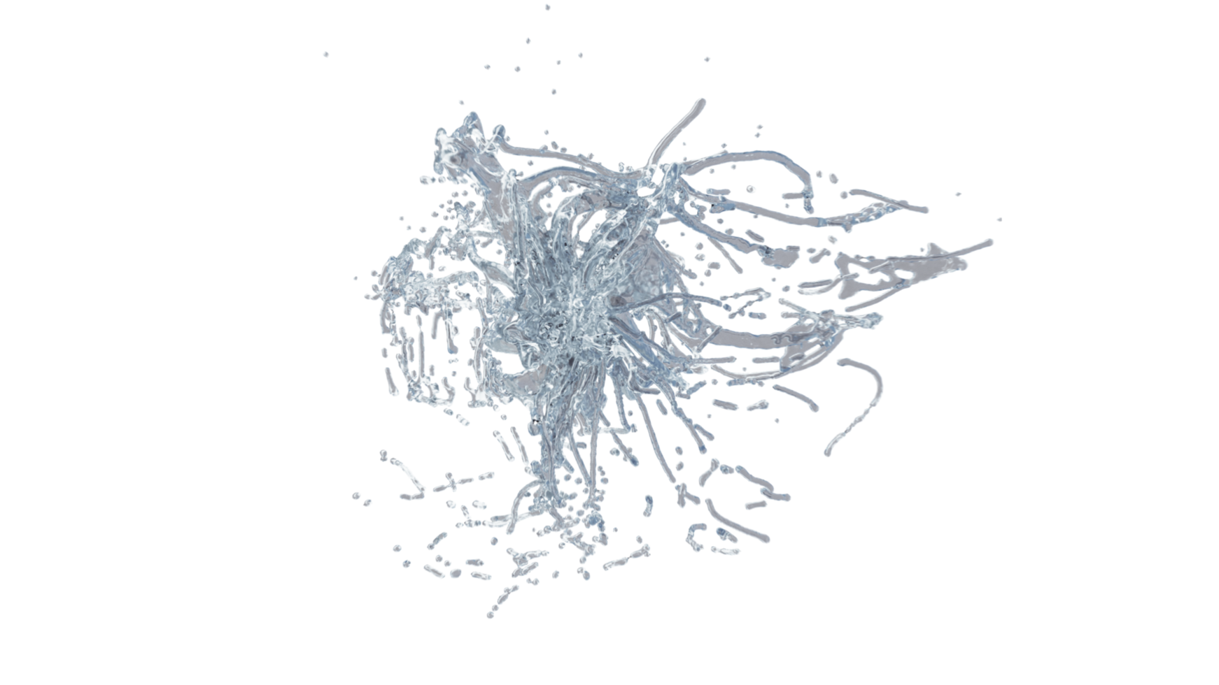 Water Splash with Droplets png