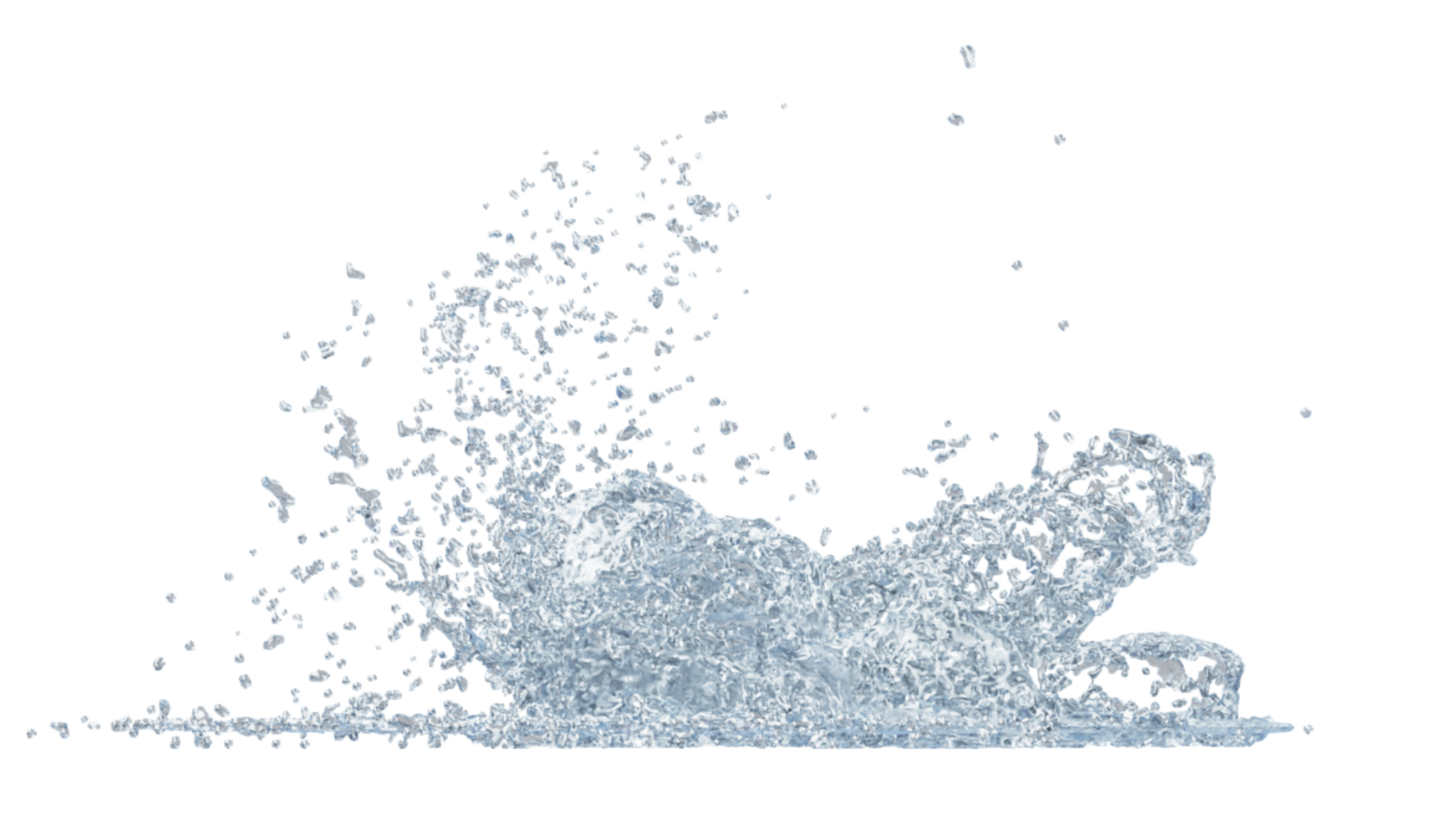 Water Splash with Droplets png