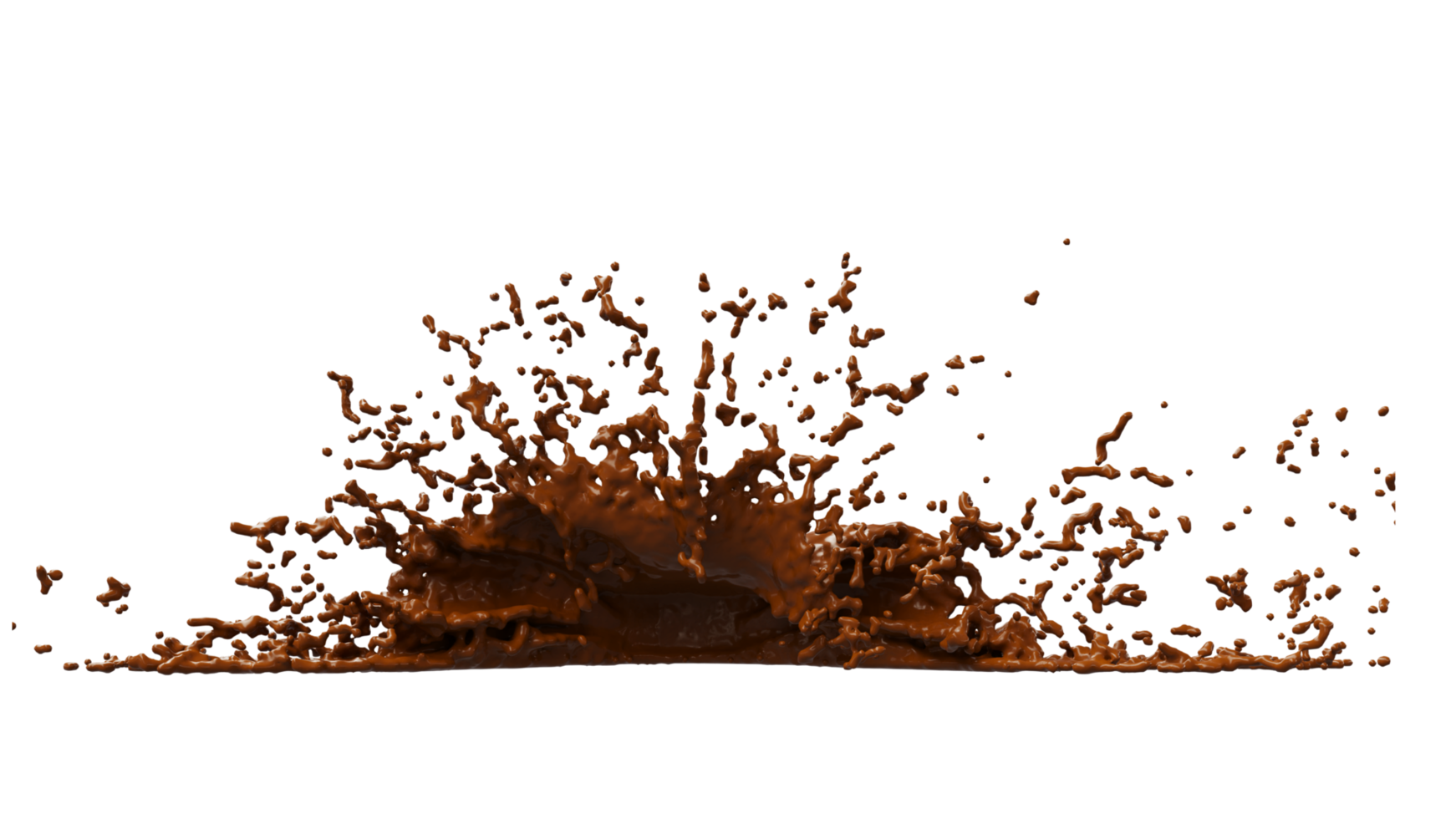 Chocolate Splash with Droplets png