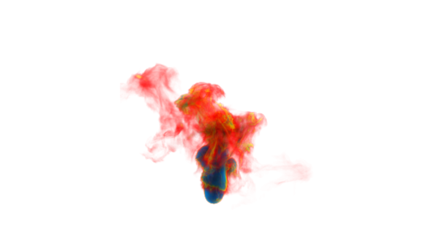 färgglad rök exploderar png-design png