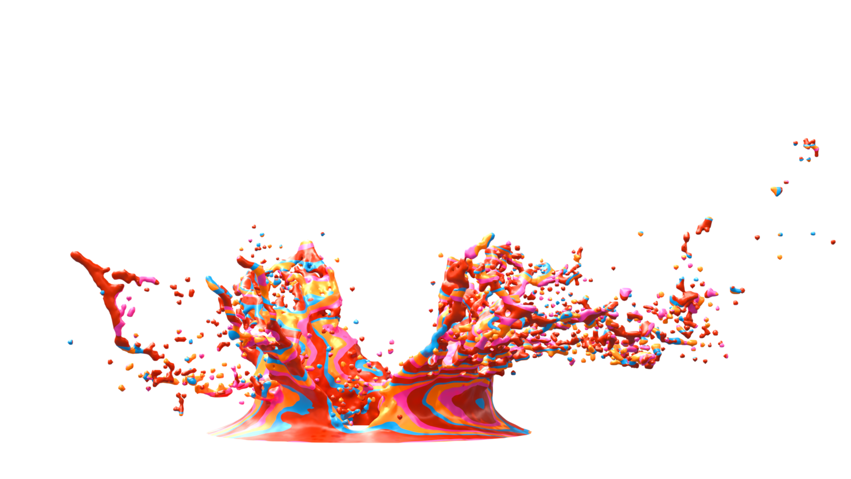 Colorful Paint Splash PNG Design