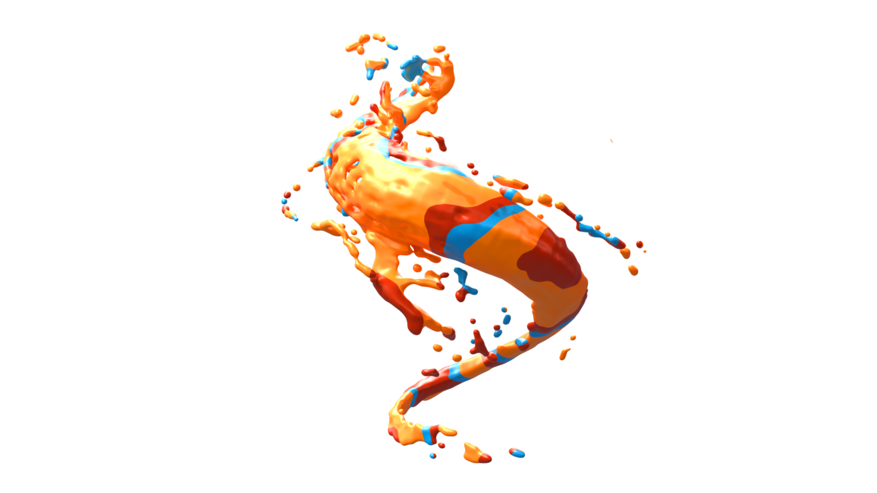 Colorful Paint Splash PNG Design