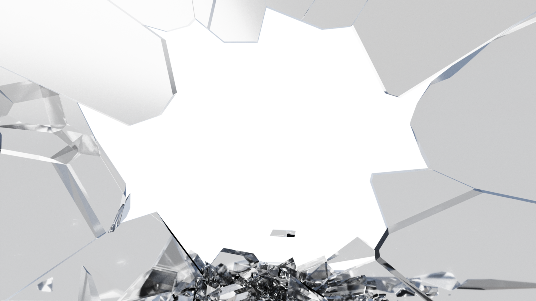 Glass Breaked with Debris png