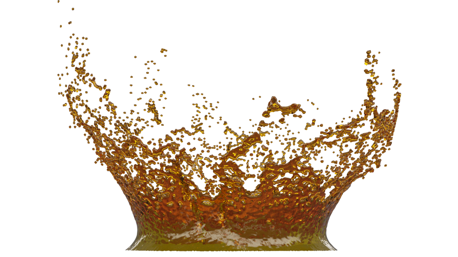 Olive Oil Splash with Droplets png