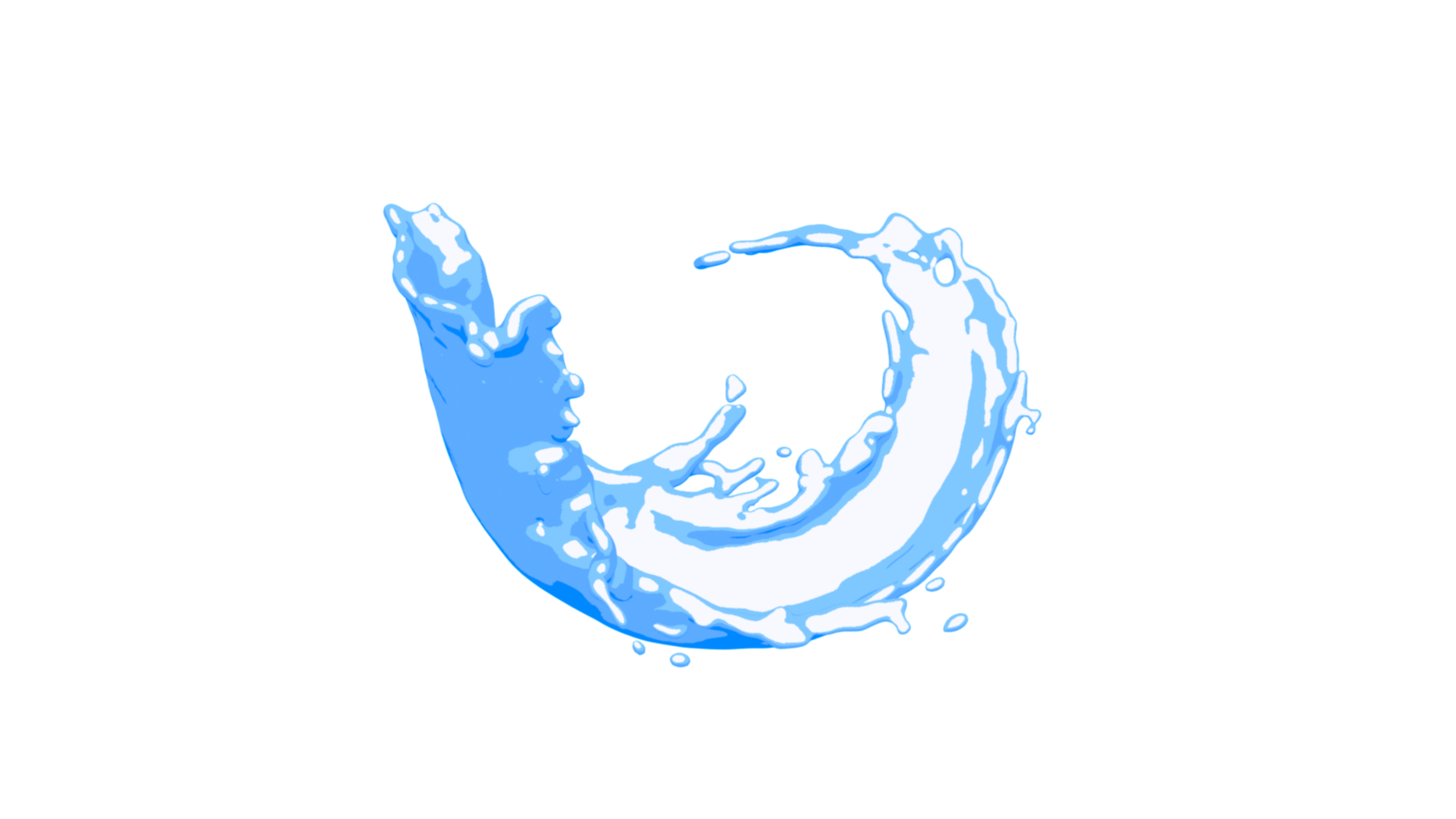 Water Splash Toon Shade Concept Design png