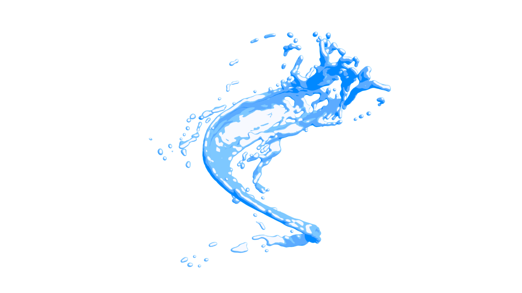 Water Splash Toon Shade Concept Design png