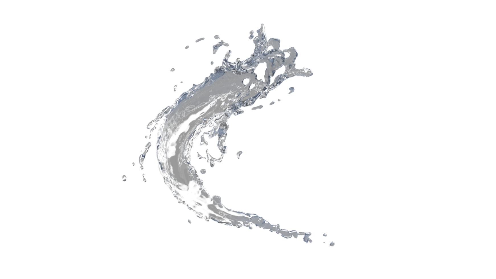 Water Splash with Droplets png