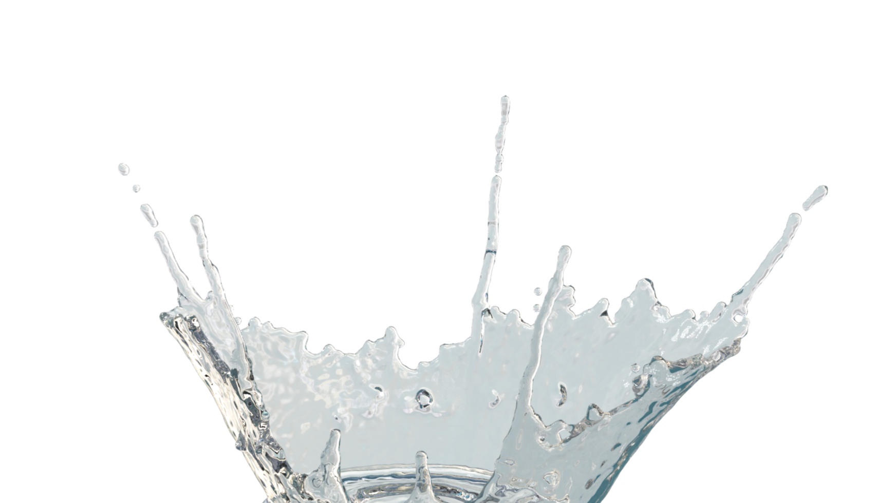 Water Splash with Droplets png