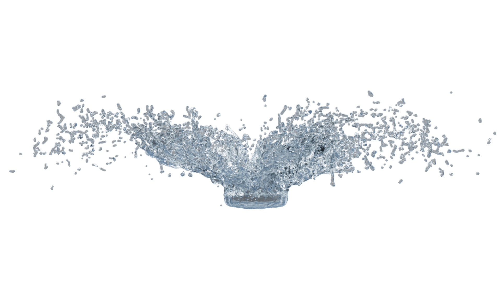 Water Splash With Droplets 9375136 Png