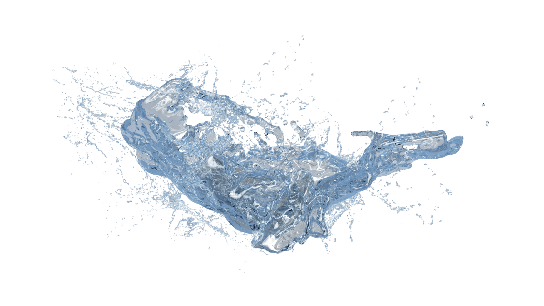 Water Splash with Droplets png