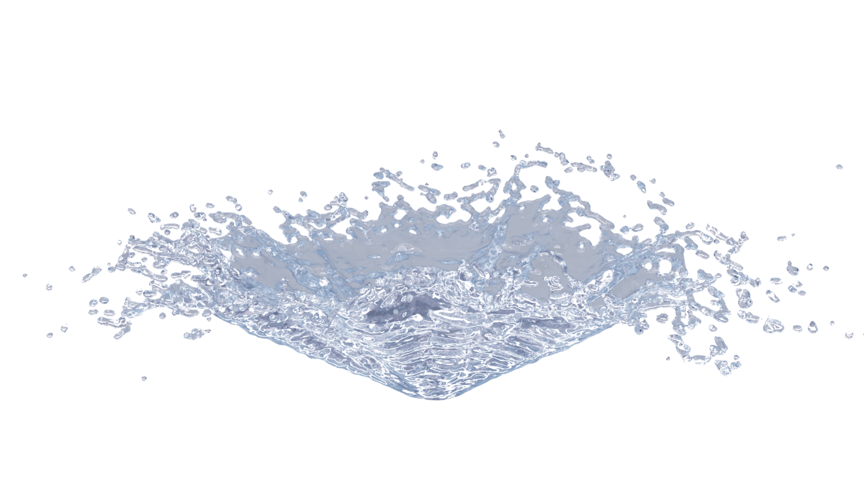 Water Splash with Droplets png