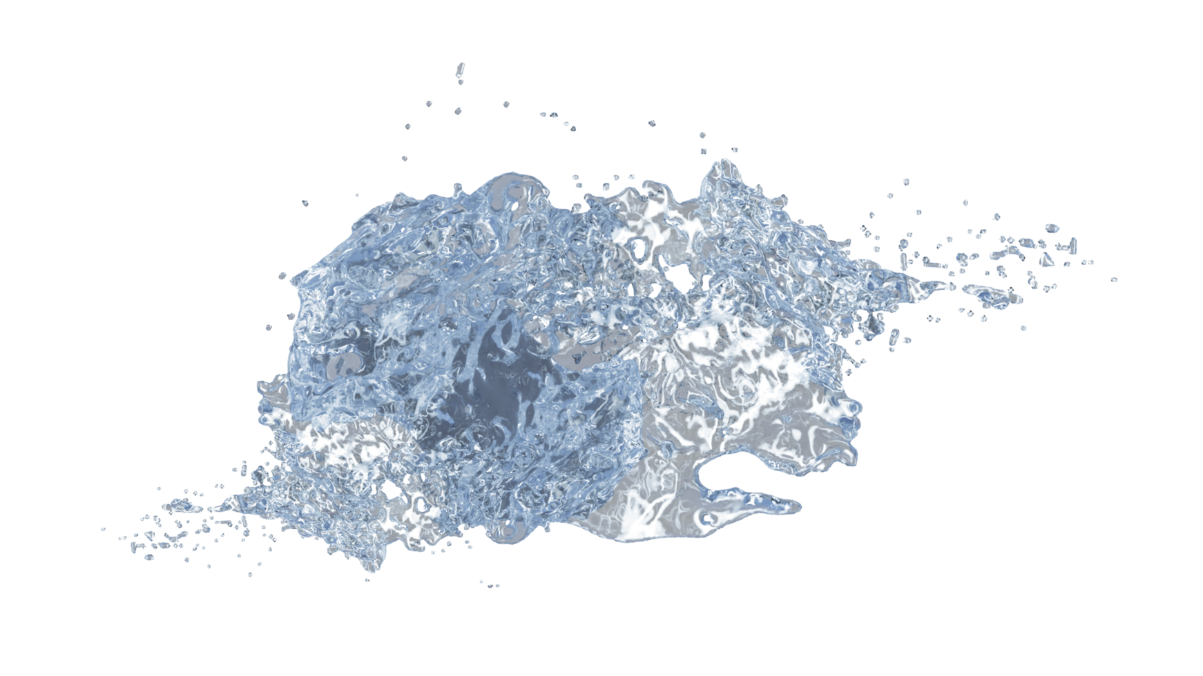 Water Splash with Droplets png