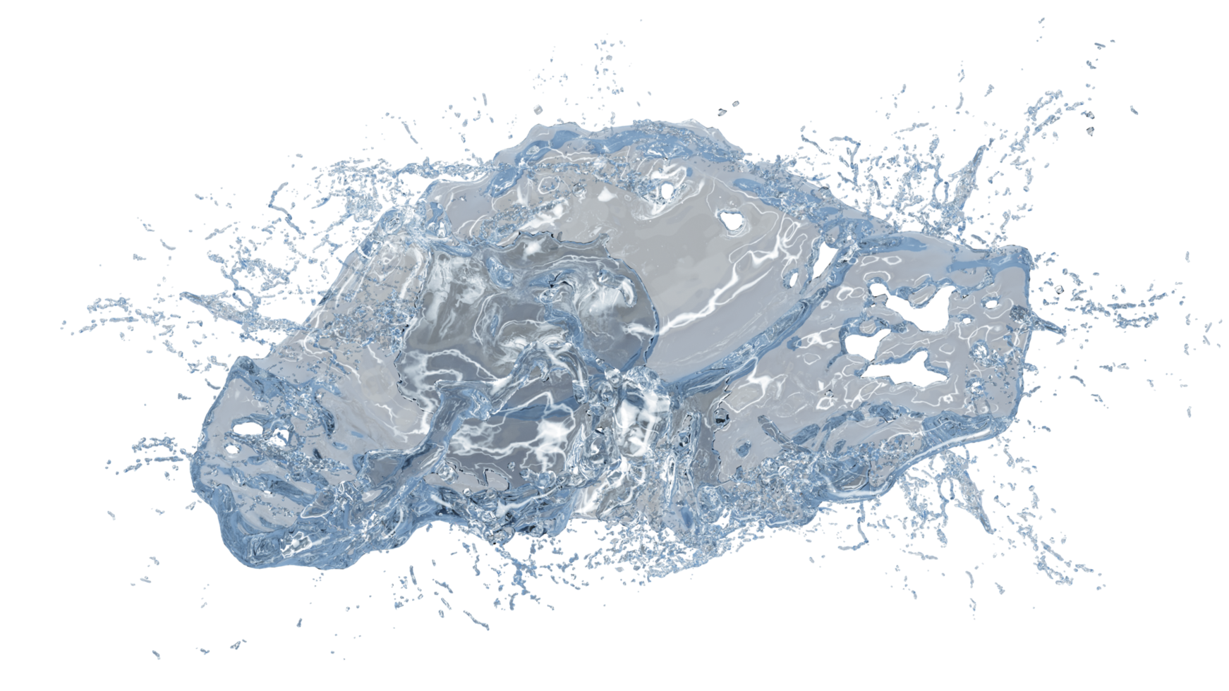 Water Splash with Droplets png