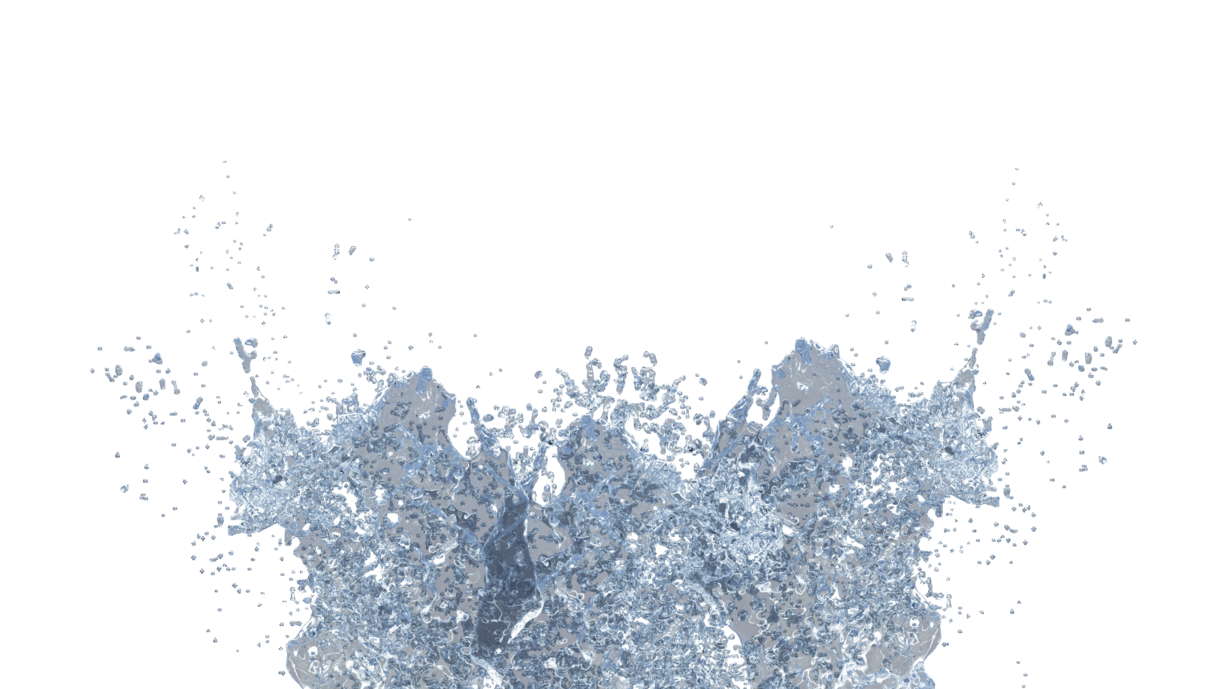 Water Splash with Droplets png