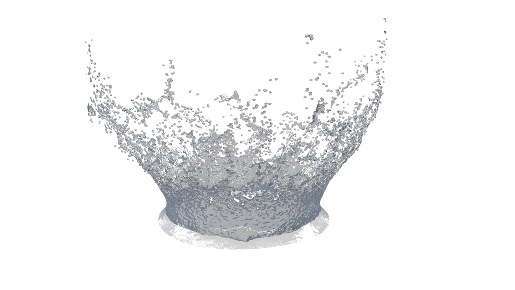 Water Splash with Droplets png