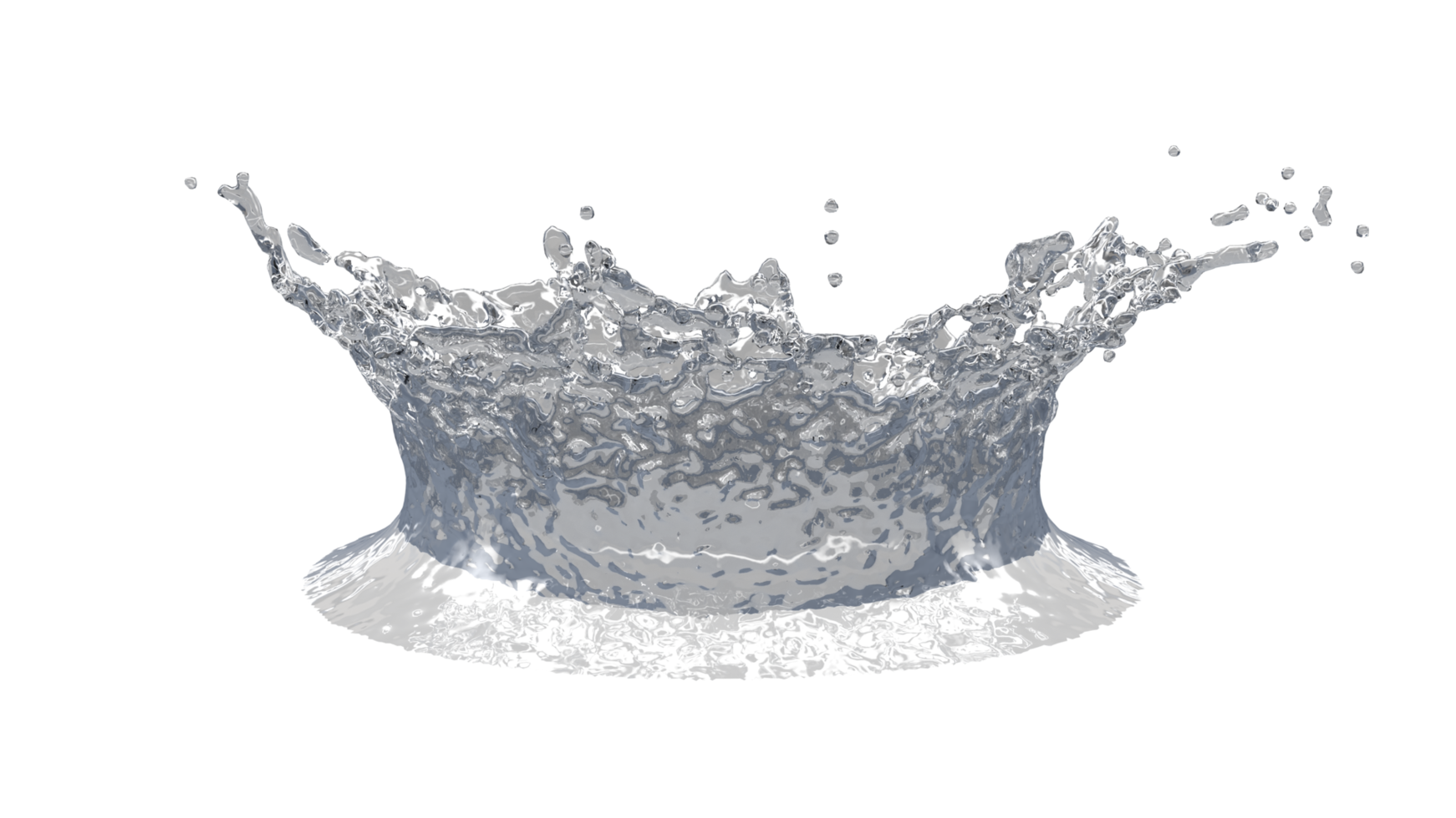 Water Splash with Droplets png