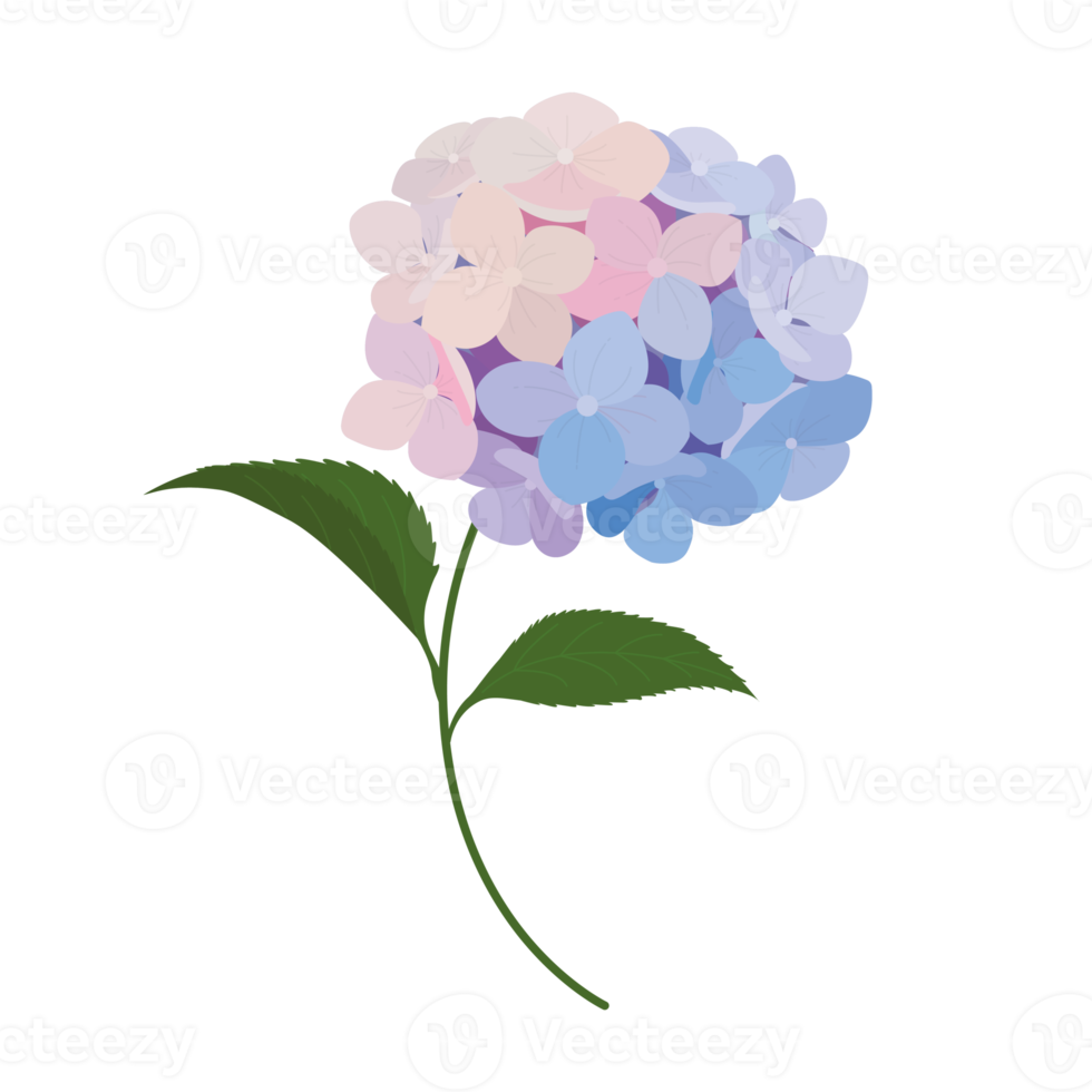 flower element cartoon in flat style png