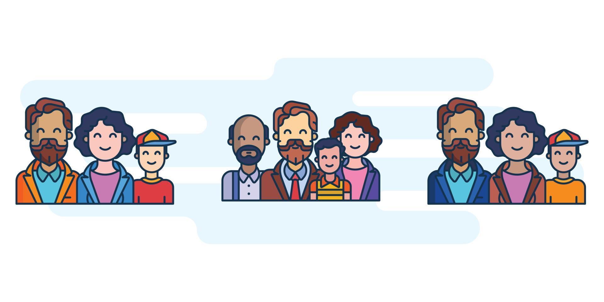 Happy family illustration vector