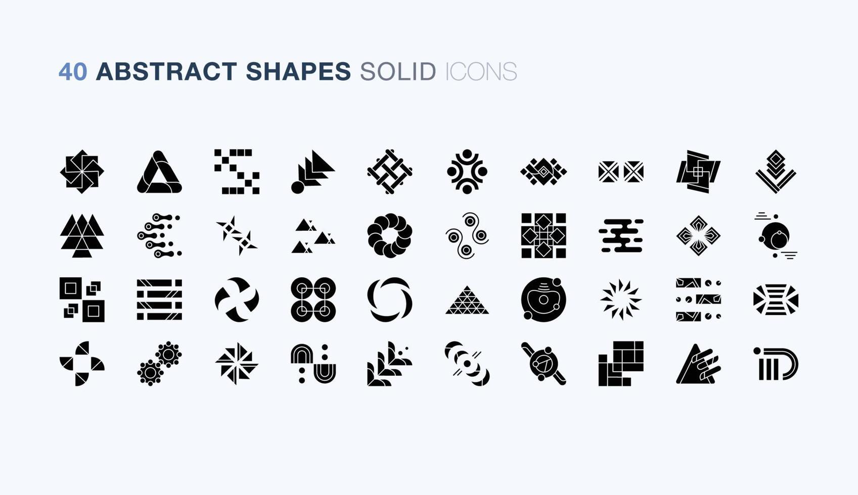 Abstract Shapes Icon Set vector