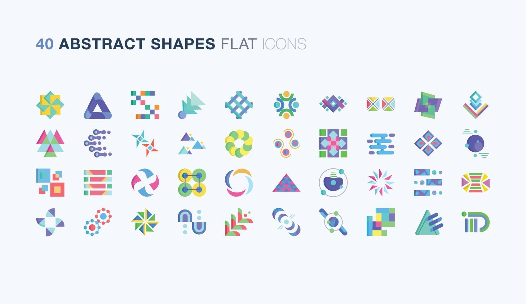 Abstract Shapes Icon Set vector