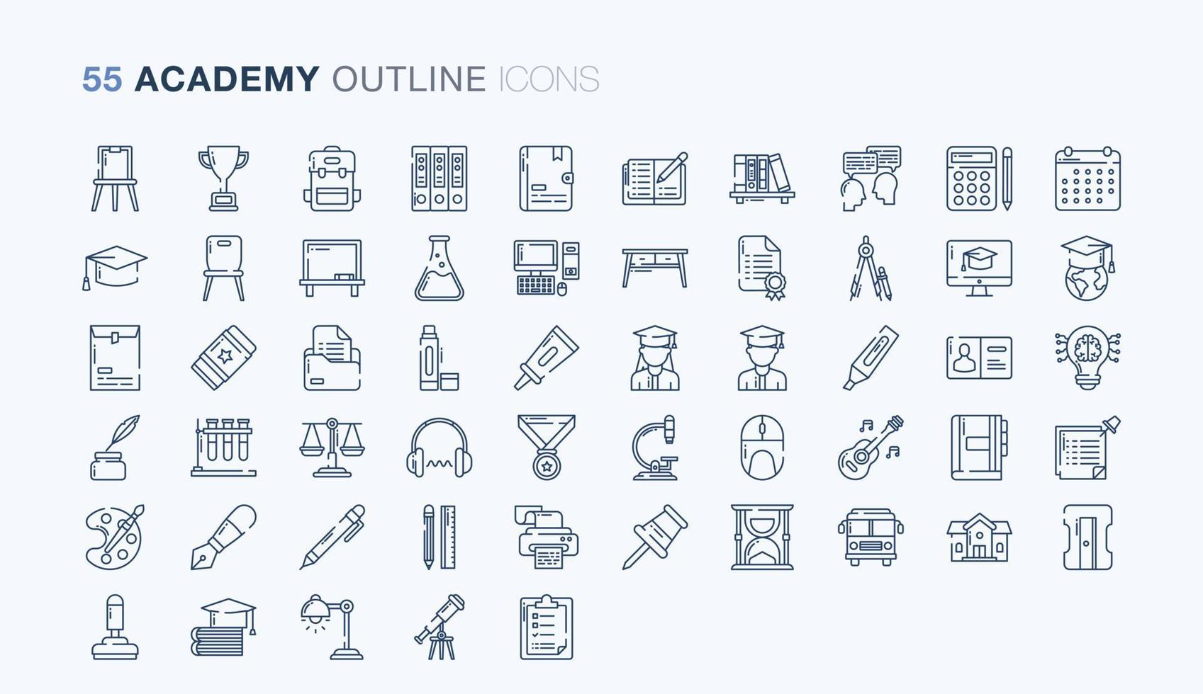 Academy Icon Set vector