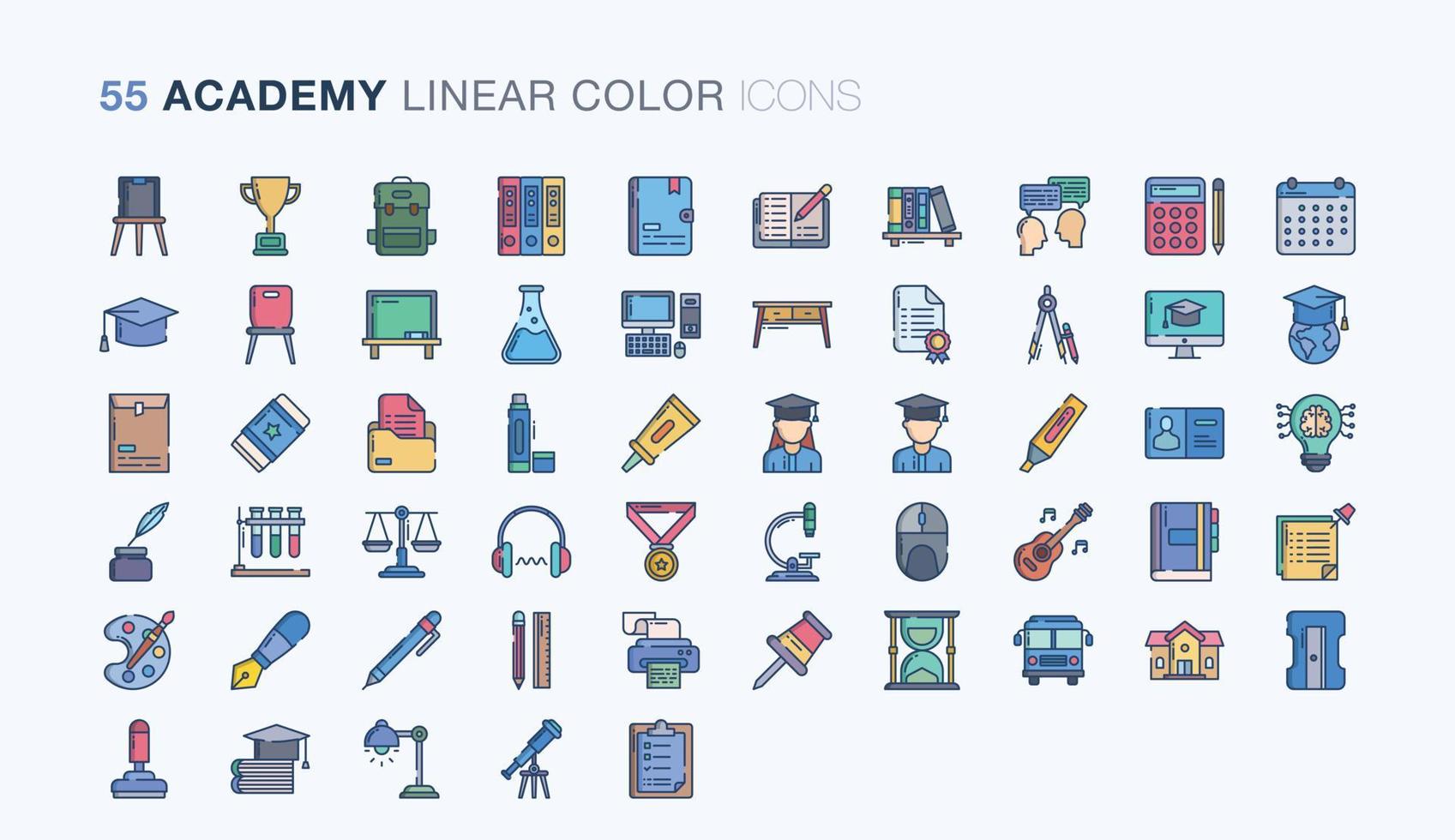 Academy Icon Set vector