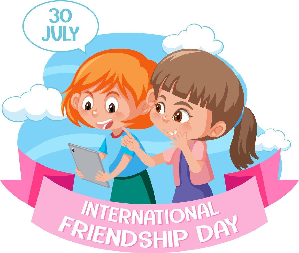 International Friendship Day banner design vector