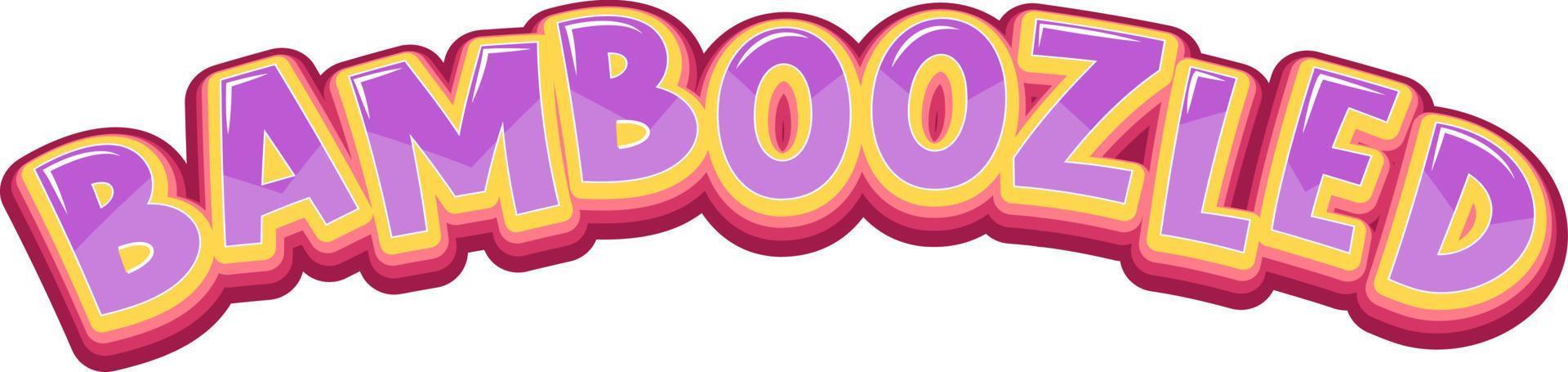 Bamboozled isolated word text vector