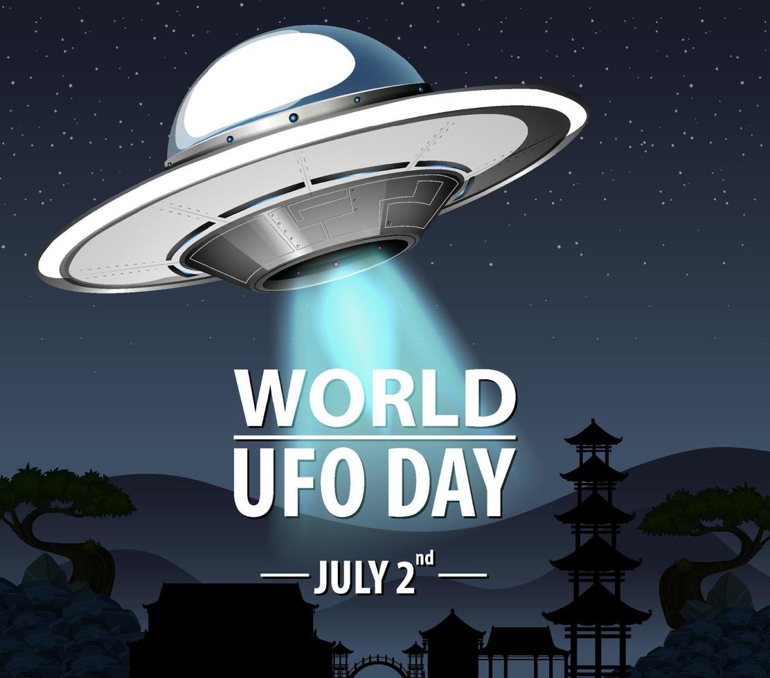 World UFO Day Poster Banner vector