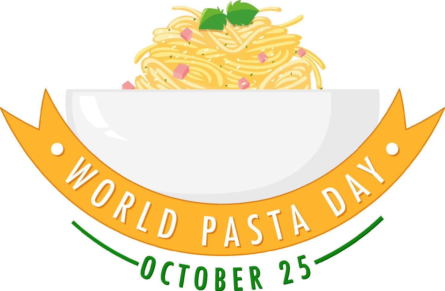 World Pasta Day Banner Design vector