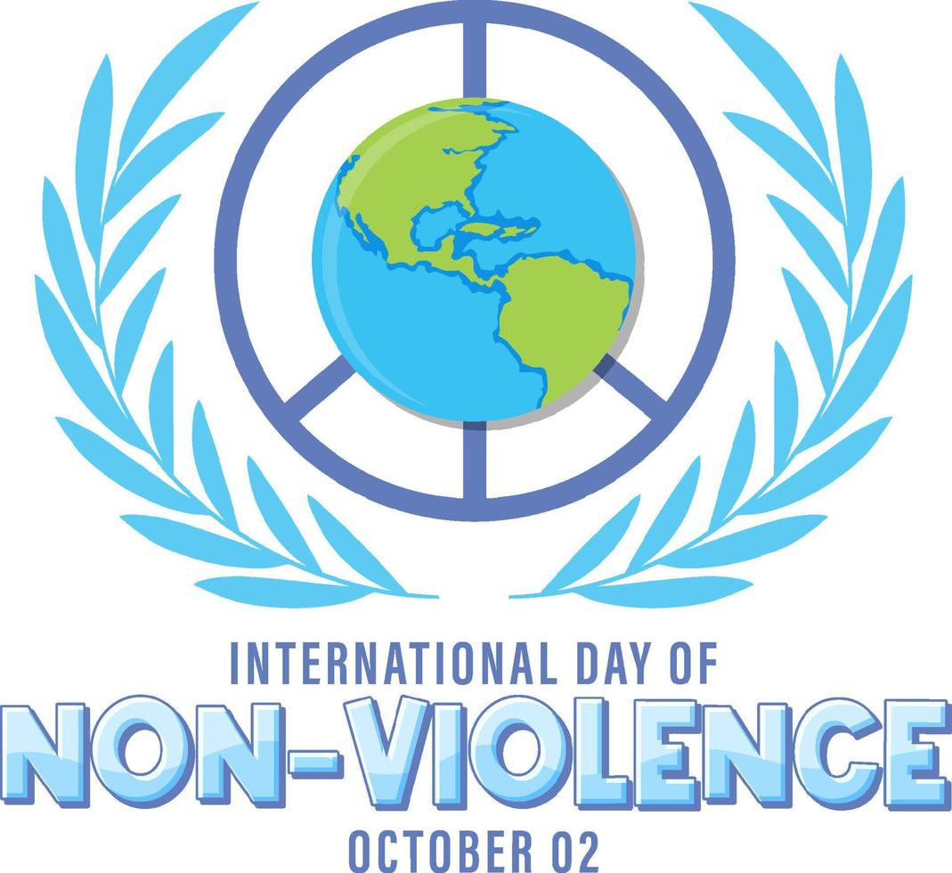 International Day of Non-Violence Poster Design vector