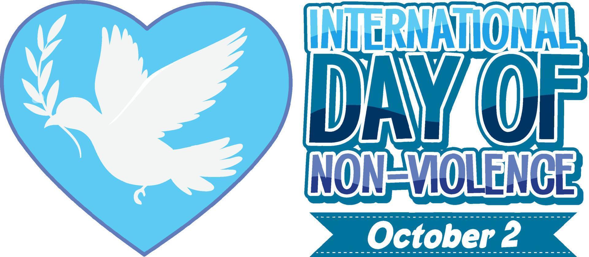 International day of non violence poster vector