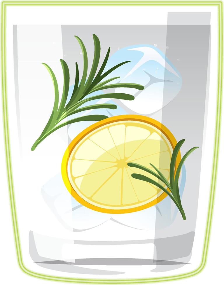 Mojito cocktail in glass vector