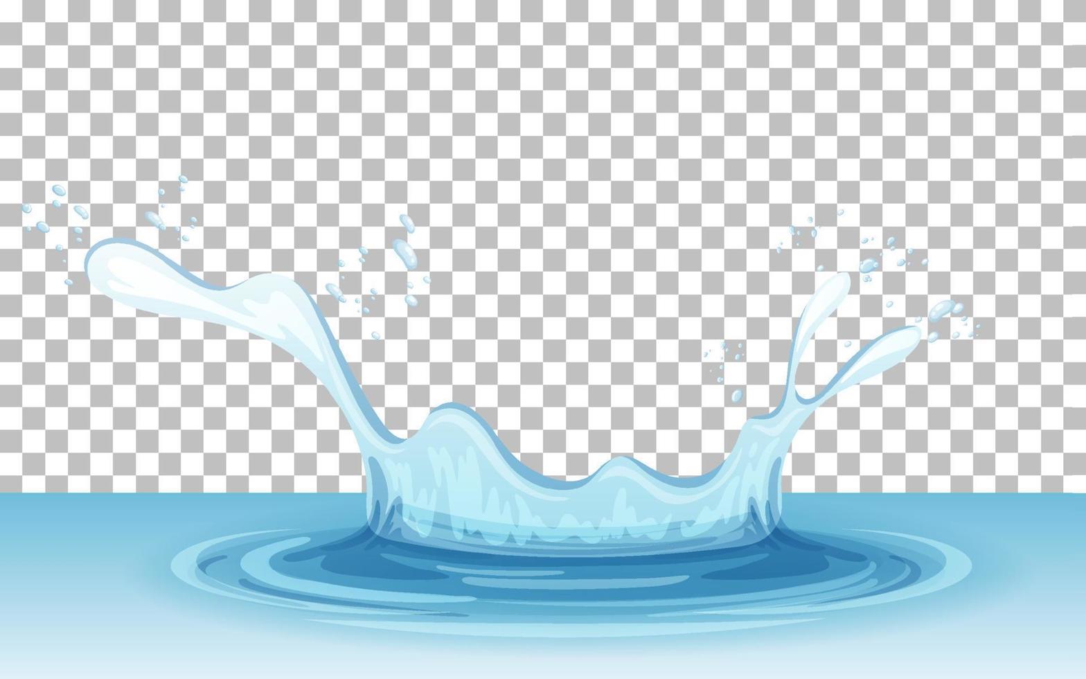 Water splash on grid background vector