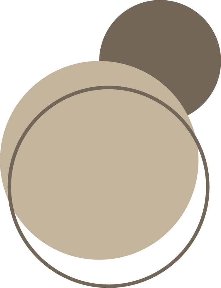 élément d'icône de forme de points abstraits, résumé de cercle avec couleur de ton de terre pour le modèle de conception png