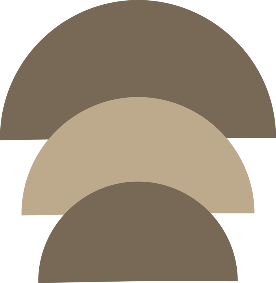 Abstract shape element with earth tone color, Minimal element illustration png
