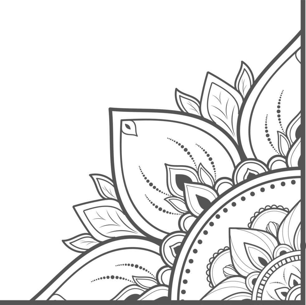 Floral corner shapes, Leaves border frame illustration png