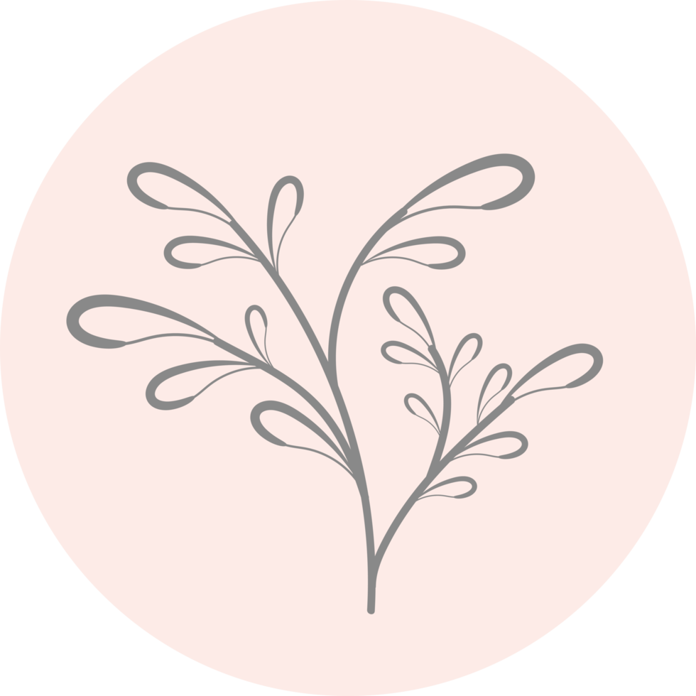 Floral icon with pastel color, Flower minimal illustration png