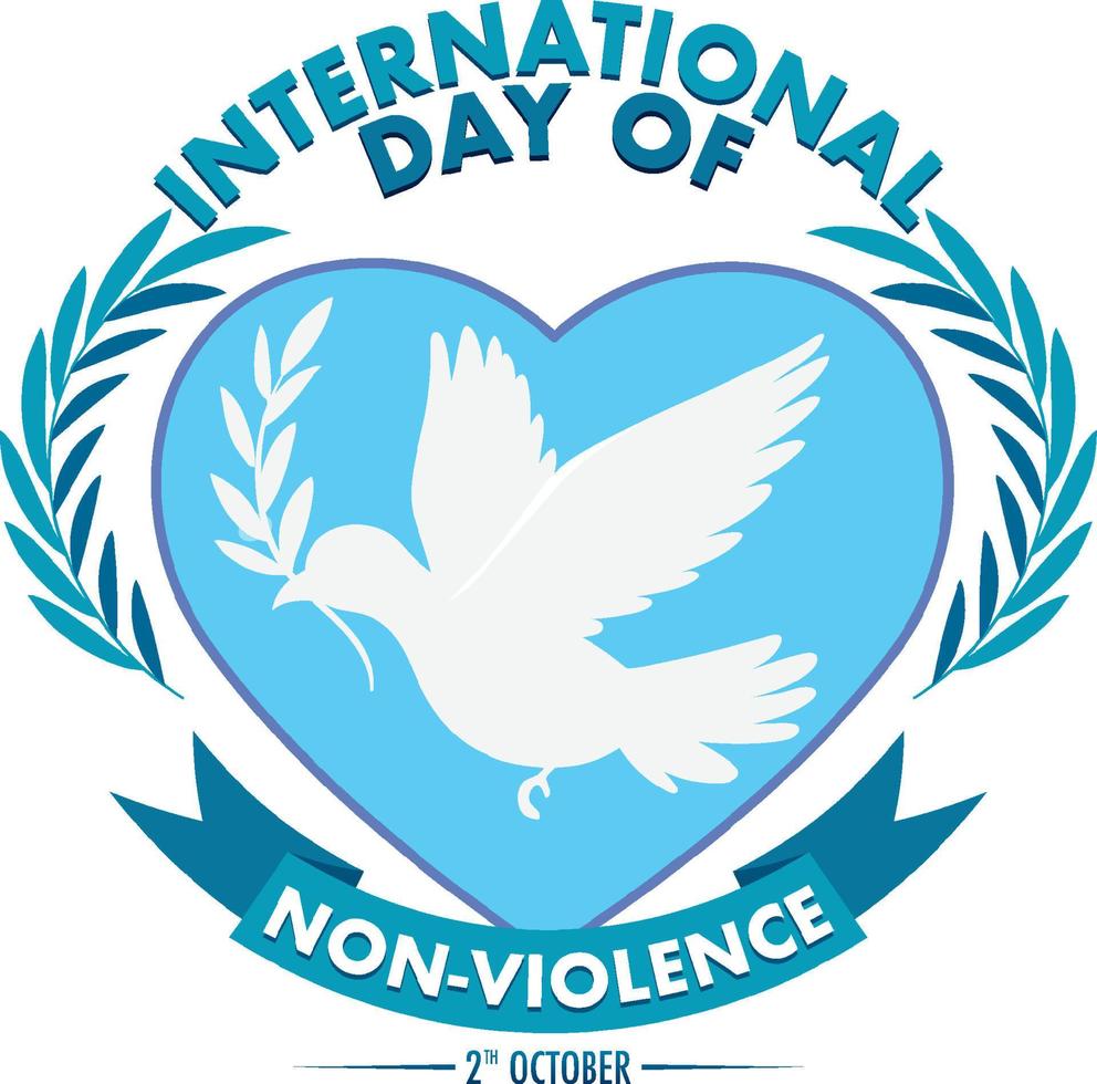 International Day of Non Violence Poster vector