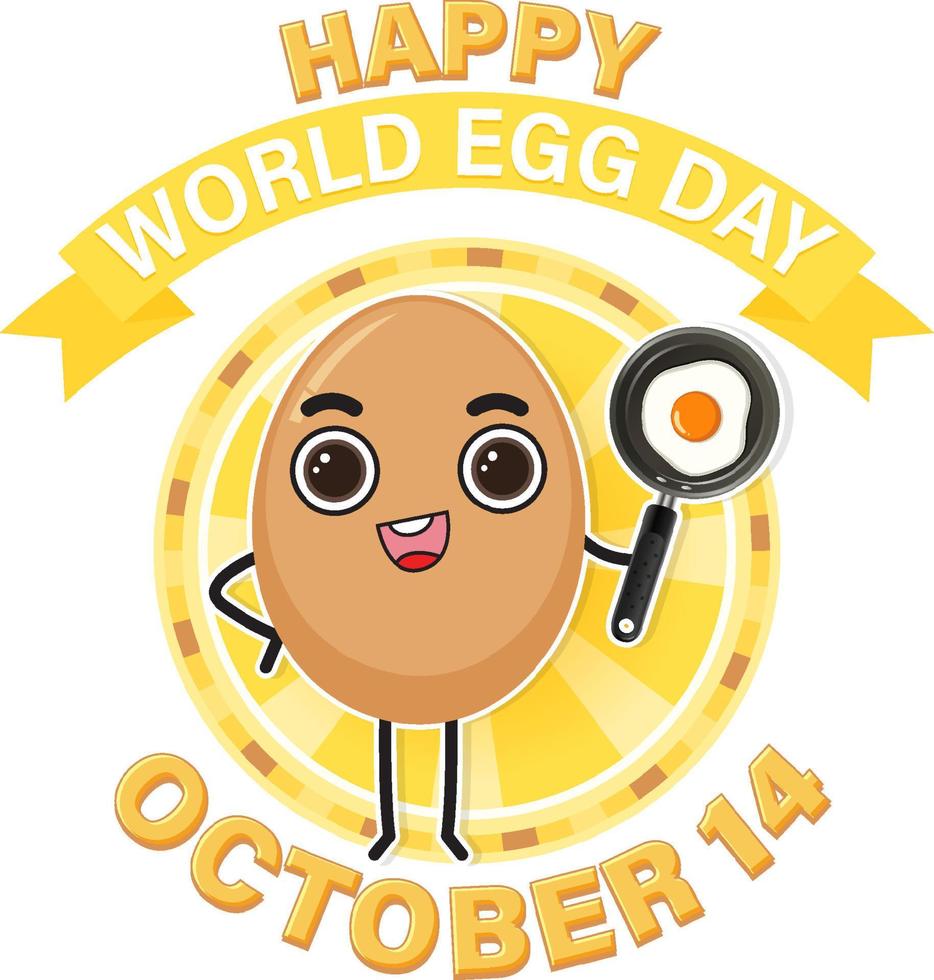 diseño de banner o logotipo del día mundial del huevo vector