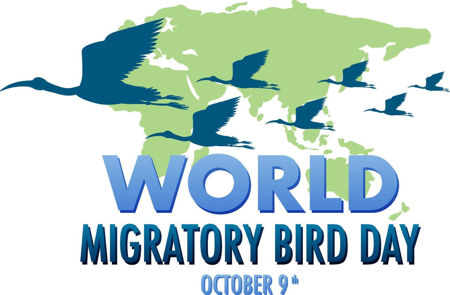 World Migratory Bird Day Banner Template vector