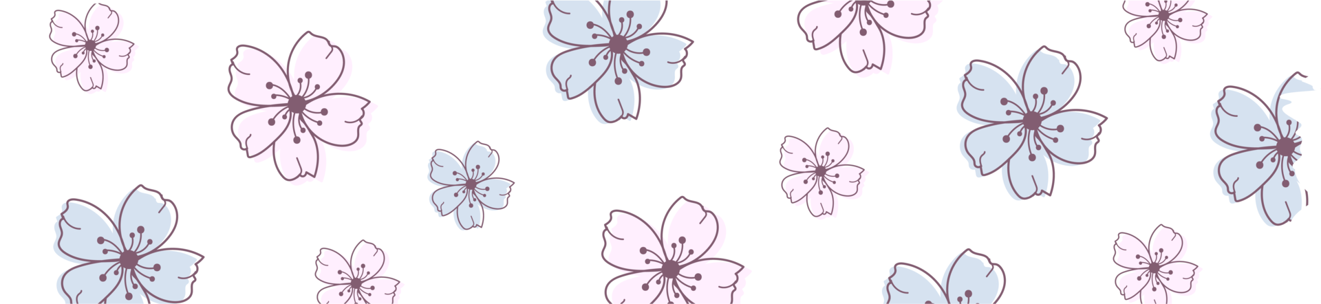 Washi tape with sakura or cherry blossom pattern, Washi tape sakura design illustration png