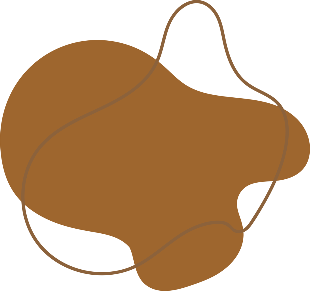 Hand drawn abstract organic shapes with earth tone color 9375852 PNG