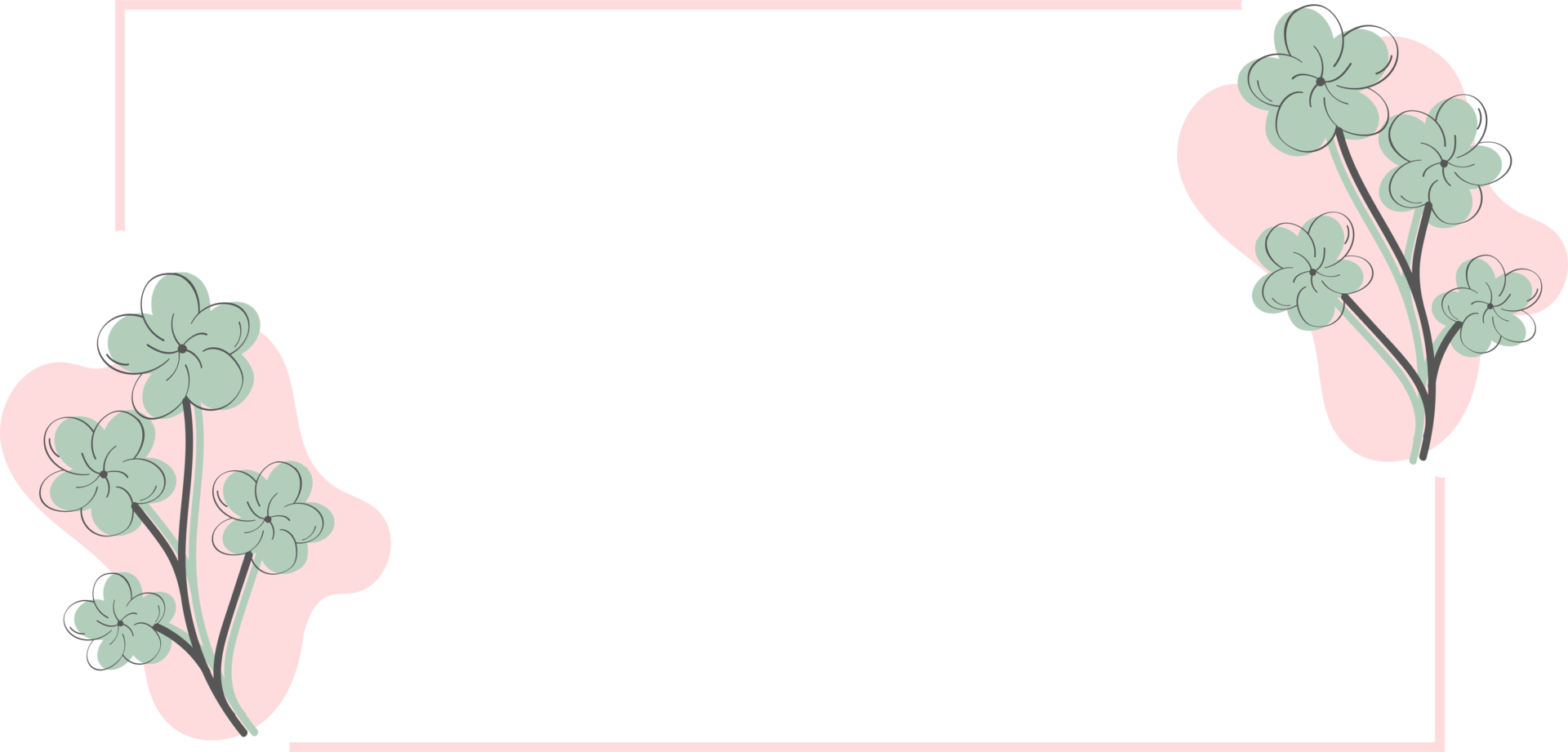 Floral frame flower background, frame border for design illustration