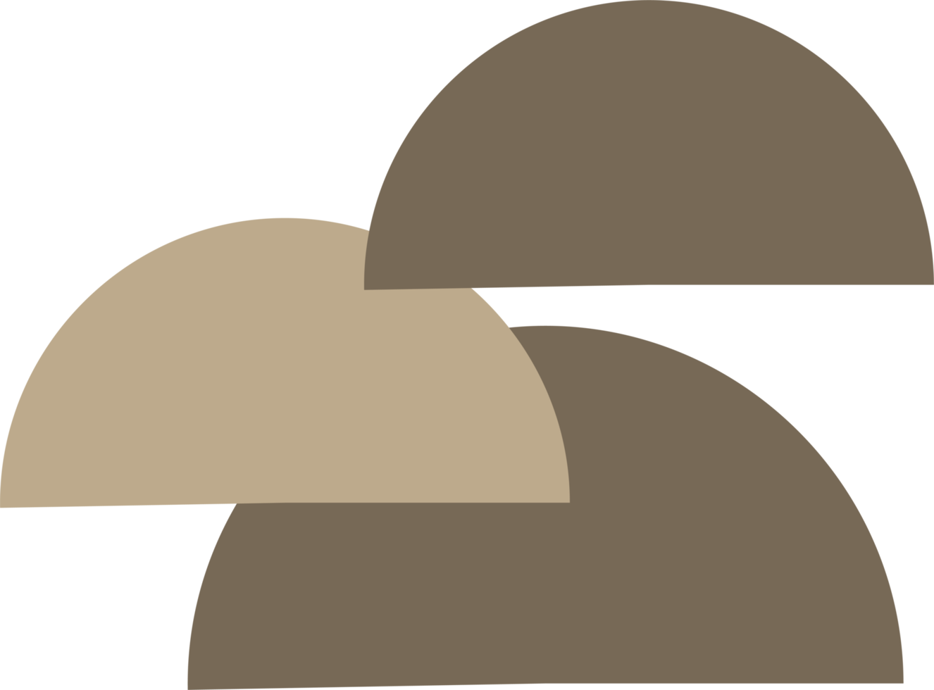 Abstract shape element with earth tone color, Minimal element illustration png