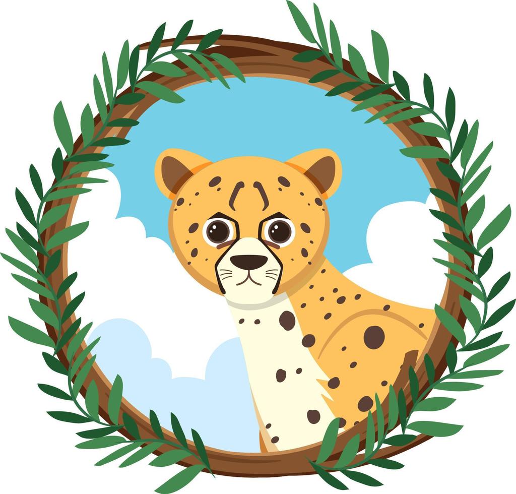 December cheetah day icon on white background vector