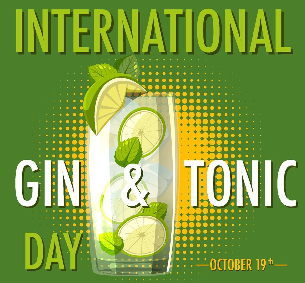 International Gin and Tonic Day Banner 9375968 Vector Art at Vecteezy