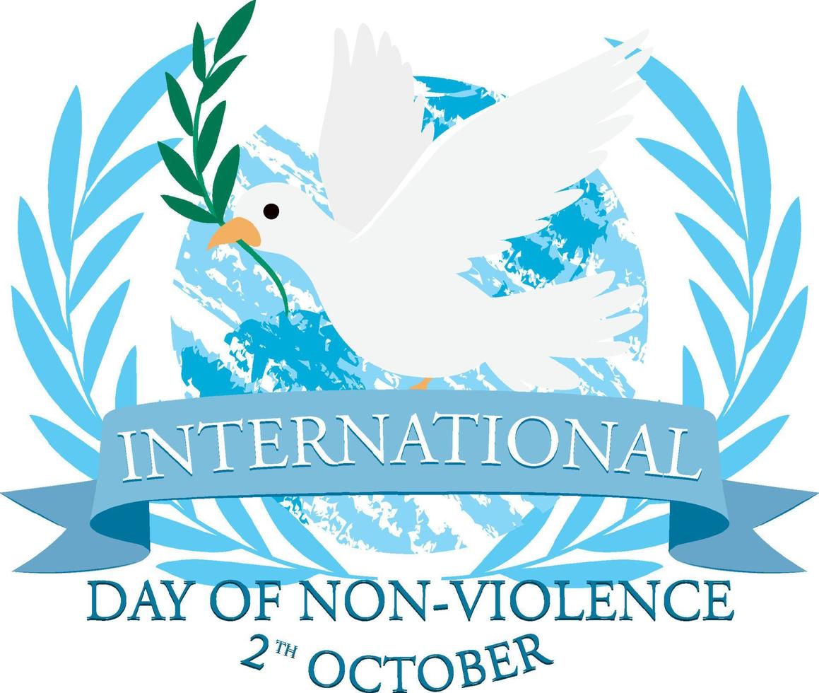 International Day of Non Violence Poster vector