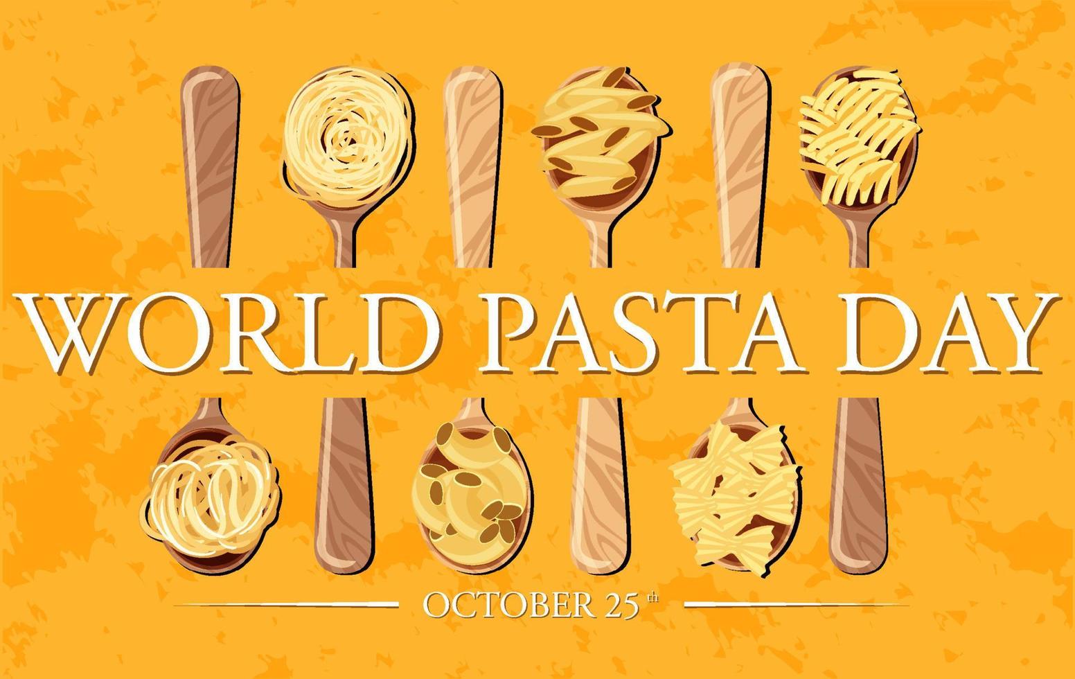 World Pasta Day Banner Design vector
