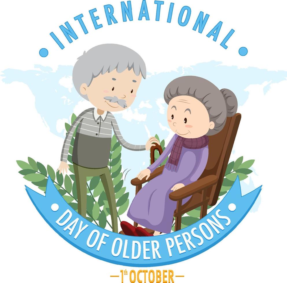 International day of older persons banner design vector